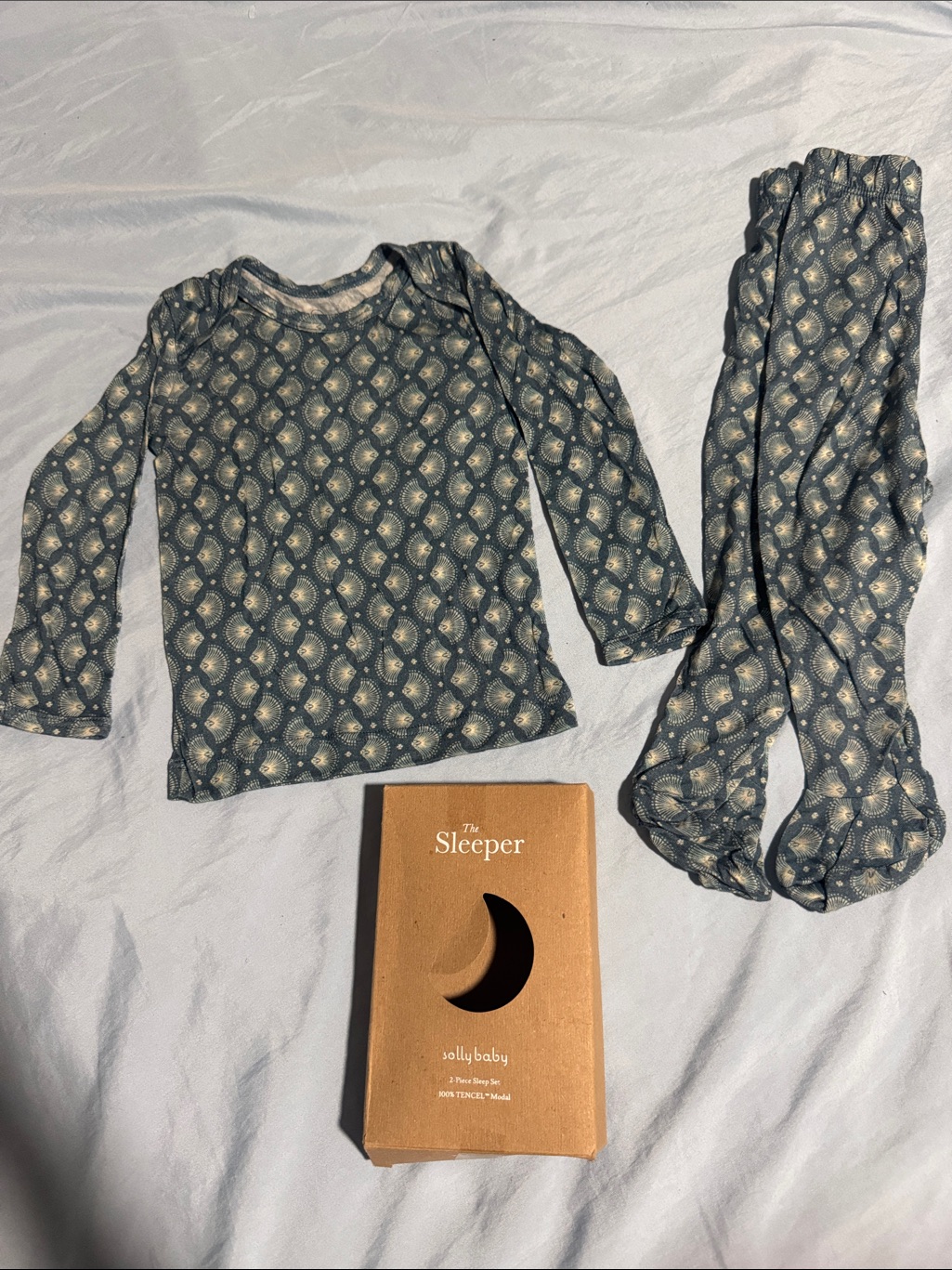 Solly Baby Blue Patterned Kids Pajama Set — image 2 of 2